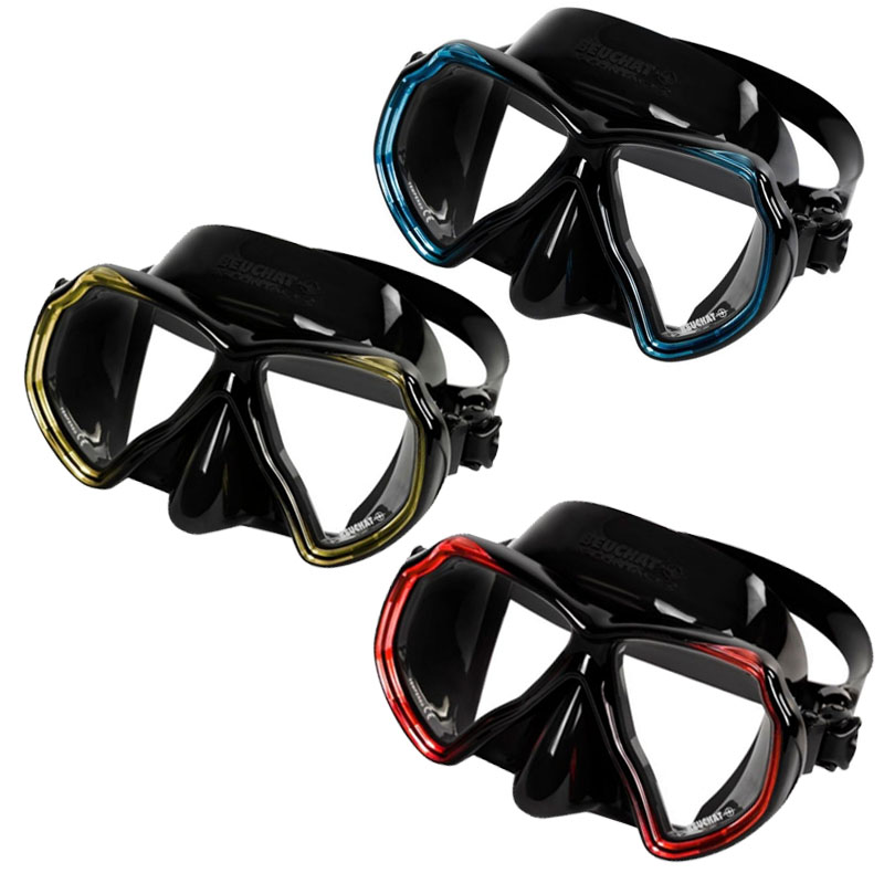 Echipament Scufundari - Masti Si Snorkel - X-CONTACT 2 - BLACK SILICONE