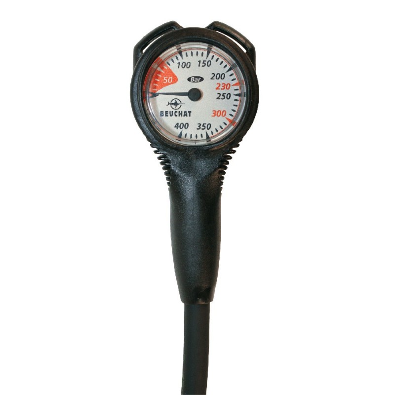 Echipament Scufundari - Regulatoare - UNDERWATER PRESSURE GAUGE WITH HOSE 300 BARS