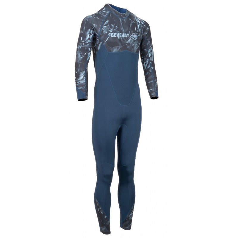 Echipament Snorkeling - Costum De Snorkeling - ATOLL MONO HOMME ZIP DORSAL 2MM SEAWEED