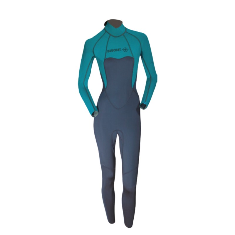 ATOLL WOMAN 2 MM COSTUM INTREG DIN NEOPREN BACK-ZIP - ATOLL BLUE